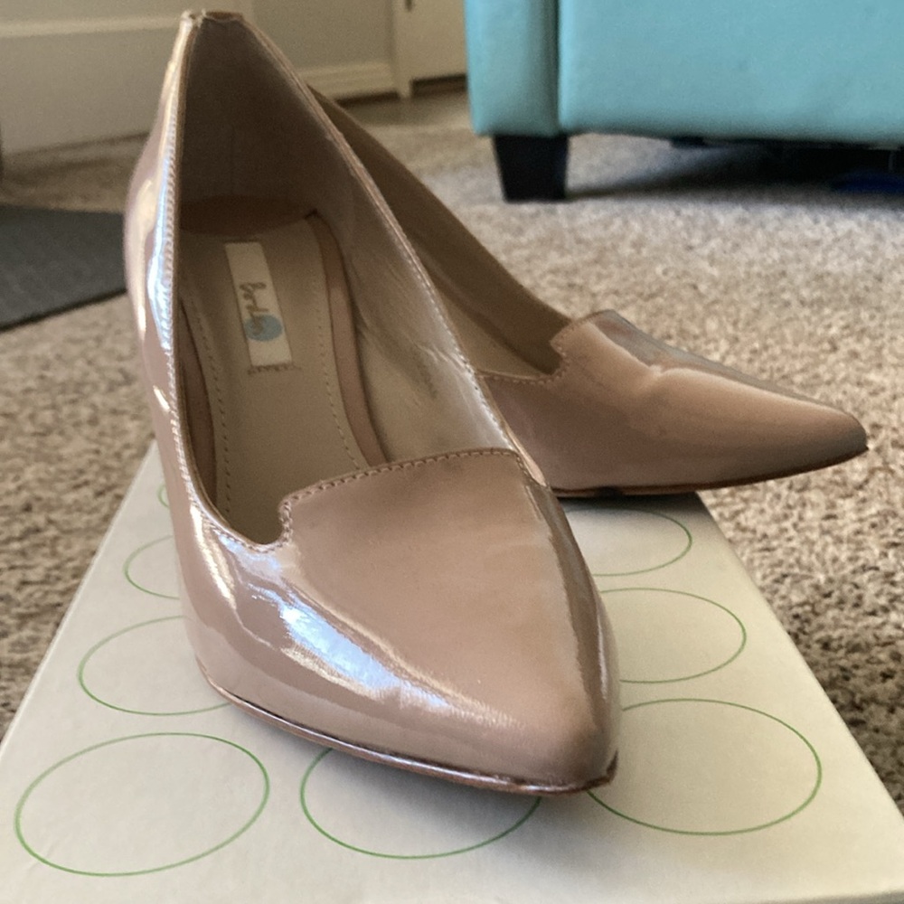 Boden nude patent leather heels
